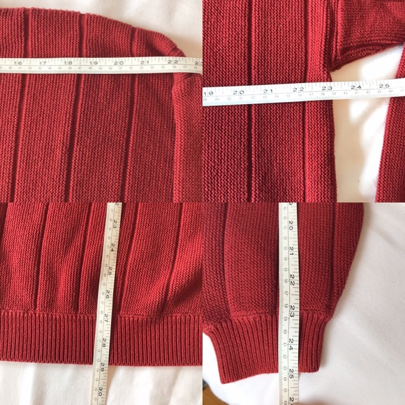 IZOD Men's Red Crewneck Ribbed Sweater, XL - Picture 6 of 6